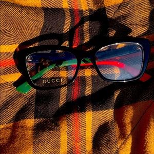 Gucci Black w Red/Green plastic Frames for Glasses